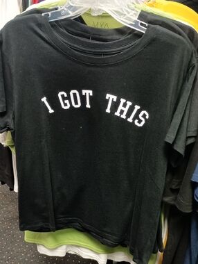 Modern Lux Black Graphic Tee with White Text "I Got This"